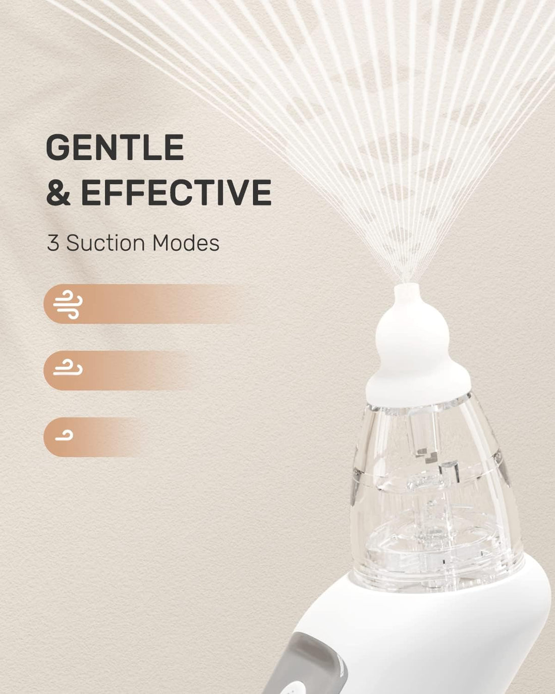 HEYVALUE Electric Baby Nasal Aspirator – Adjustable Nose Cleaner with Music & 3 Tips”